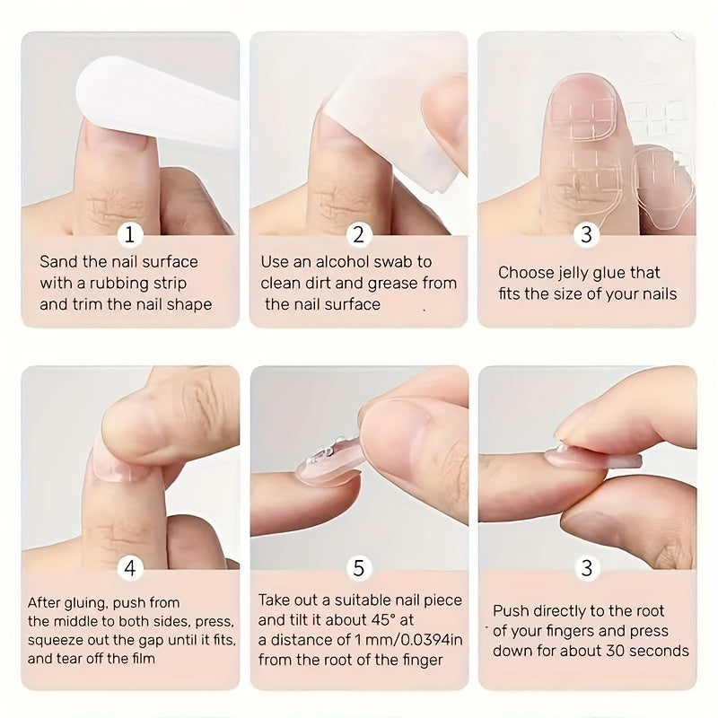 24pcs Short Square Press On Nails, White Flower Design Fake Nails, Full Cover French Tip False Nails For Women And Girls Including Nail File And Jelly Glue