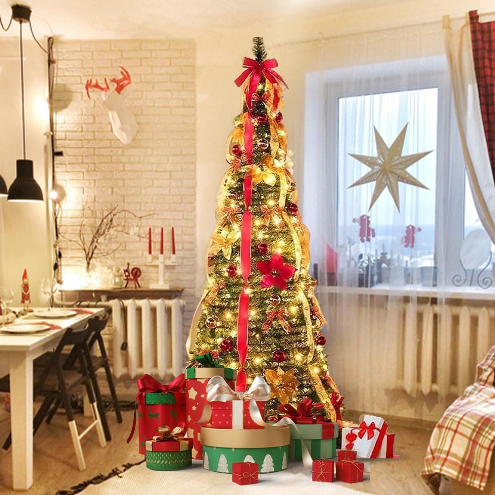 Premium Pre-Decorated Christmas  Foldable Tree 6ft