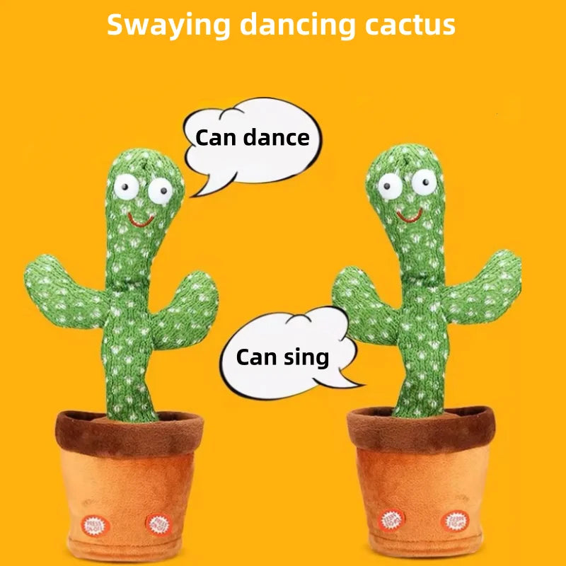 Dancing Talking Cactus Plush Toys Interactive Talking Sunny Cactus Electronic