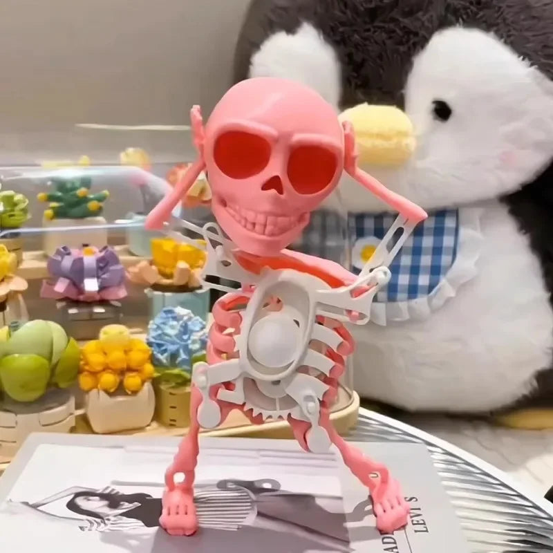 3D Skeleton Spooky Dancing  Cartoon Reduce Pressure-  Funny Gift