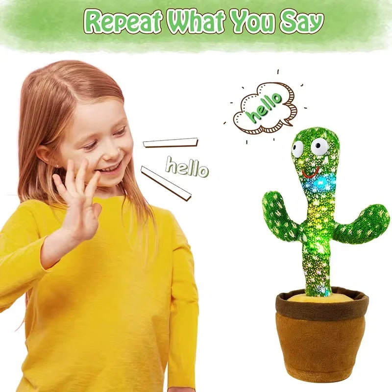 Dancing Talking Cactus Plush Toys Interactive Talking Sunny Cactus Electronic